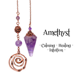 Amethyst and Copper Pendulum