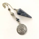 Iolite Celtic Moon Pendulum