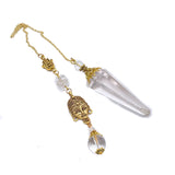 Clear Quartz Crystal Goddess Pendulum