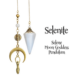 Selenite Pendulum Moon Goddess