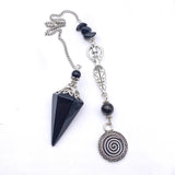 Black Obsidian Goddess Pendulum