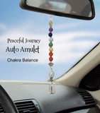 Peaceful Journey Car Charm with Chakra Stones