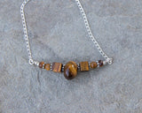 Tiger’s Eye Inner Strength Bar Necklace