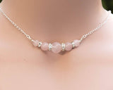 Rose Quartz Bar Necklace