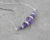 Faceted Ametrine and Amethyst Necklace