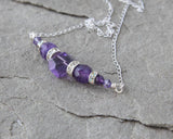 Faceted Ametrine and Amethyst Necklace