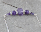 Faceted Ametrine and Amethyst Necklace