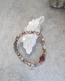 Leopardskin Jasper and Lava Rock Oil Diffuser Aromatherapy Bracelet