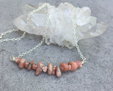 Rhodochrosite Bar Necklace