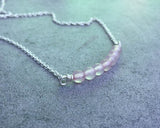 Rose Quartz Minimalist Bar Necklace