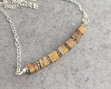 Picture Jasper Protection Bar Necklace