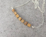 Picture Jasper Protection Bar Necklace