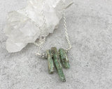 Raw Green Kyanite Necklace