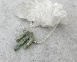 Raw Green Kyanite Necklace