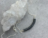 Hematite Minimalist Bar Necklace