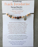 Peach Aventurine Lava Rock Bracelet