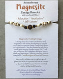 Magnesite Skull Aromatherapy Lava Rock Bracelet