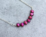 Cultured Pearl  Bar Necklace