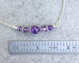 Amethyst Meditation Bar Necklace