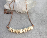 River Stone Chips Bar Necklace