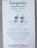 African Turquoise Ohm Healing Protection Earrings