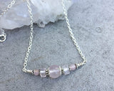 Rose Quartz Peace & Harmony Bar Necklace