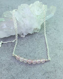 Rose Quartz Minimalist Bar Necklace