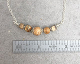 Picture Jasper Bar Necklace