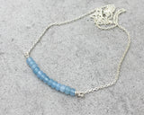 Chalcedony Bar Necklace