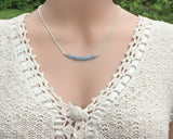 Chalcedony Bar Necklace