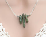 Raw Green Kyanite Necklace