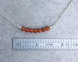 Carnelian Crystal Bar Necklace