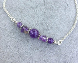 Amethyst Meditation Bar Necklace