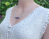 Amethyst Meditation Bar Necklace