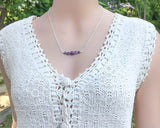 Amethyst Meditation Bar Necklace