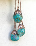 Chrysocolla Copper Electroformed Pendant