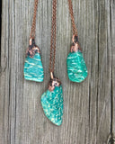 Amazonite Copper Electroformed Necklace