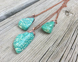 Amazonite Copper Electroformed Necklace