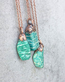 Amazonite Copper Electroformed Necklace