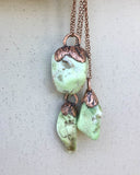 Lemon Chrysoprase Copper Electroformed Pendant