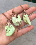 Lemon Chrysoprase Copper Electroformed Pendant