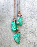 Amazonite Copper Electroformed Necklace