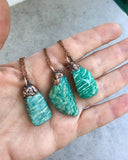 Amazonite Copper Electroformed Necklace