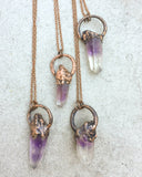 Vera Cruz Amethyst Copper Electroformed Pendant