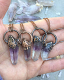 Vera Cruz Amethyst Copper Electroformed Pendant