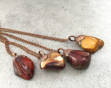 Mookaite Jasper Electroformed Copper Pendant