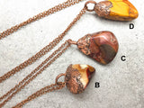 Mookaite Jasper Electroformed Copper Pendant