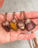 Mookaite Jasper Electroformed Copper Pendant