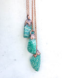 Amazonite Copper Electroformed Necklace