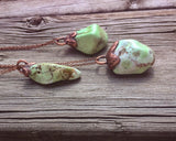 Lemon Chrysoprase Copper Electroformed Pendant